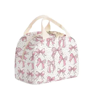 Butterfly Pattern Insulated Lunch Bag, Lunch Bags Women, Cute Bento Bag, Reusable Non-Food Contact Lunch Box with Zipper, Portable Cooler Bag for Travel Office School Commuting