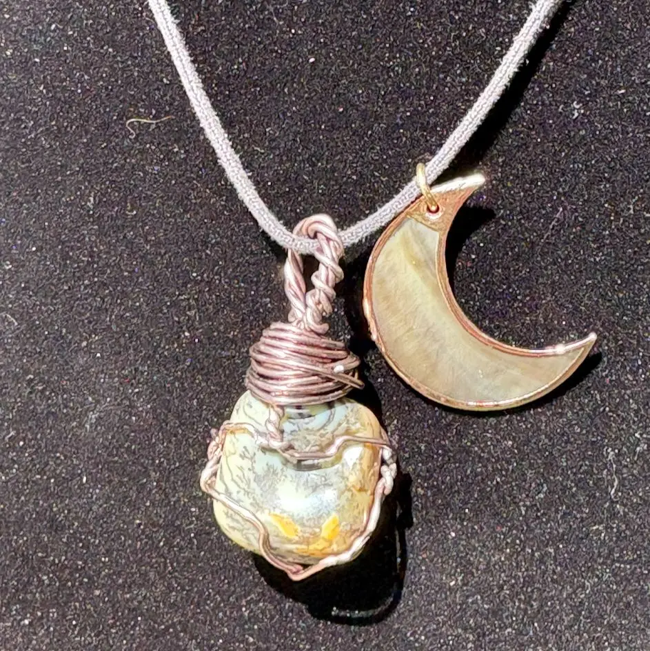 Earth & Moon Crystal Pendant
