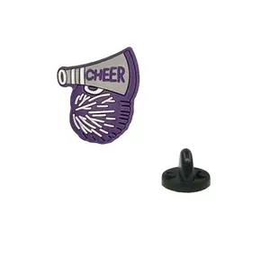 Cheerleader Purple Apparel Pin Badge Pin Lapel Pin Yazzle Dazzle