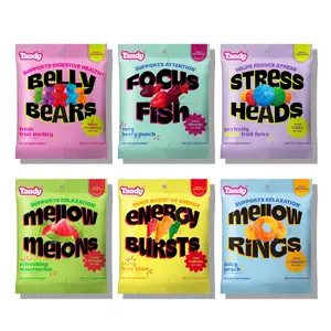 Tandy Gummy Sampler Variety Packs I Stress Relief, Energy Boost, Focus, Relaxing and Probiotic Gummy Bears I Gluten-Free Fast-Acting Dietary Supplement