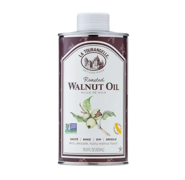 La Tourangelle, Roasted Walnut Oil, Plant-Based Source of Omega-3 Fatty Acid, Cooking, Baking, & Beauty, 16.9 Fl Oz