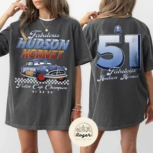 Cars Doc Hudson Shirt, Lightning McQueen Doc Hudson 51 Piston Cup Champion, Cars Land Family Vacation 2024 JRE31 Hoodie, Sweatshirt, T shirt