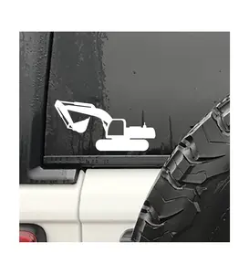 EXCAVATOR VINYL DECAL CAR TRUCK WINDOW LAPTOP STICKER FUNNY JOKE PRANK