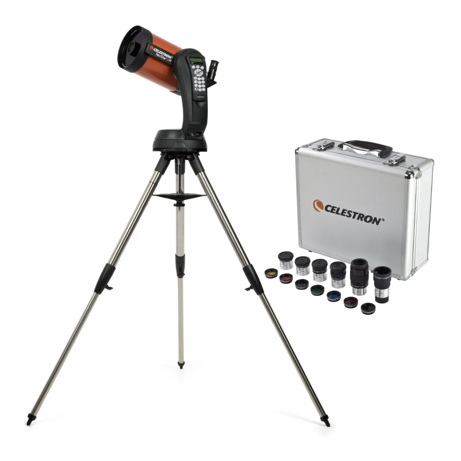 Celestron Nexstar 6SE Computerized Telescope with Goto Mount, Lightweight Design, 1.25-Inch Eyepiece/Filter Kit, 5 Eyepieces, 2x Barlow Lens for Stargazing (Educational & Office Astronomy Equipment)