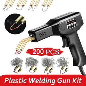 Plastic Welding Repair Kit, Easy-To-Use Plastic Welder Tool, Ergonomic Handle, Durable for Car Bumper, Kayak, Plastic Toys, Welding Wire, Handheld Plastic Welder