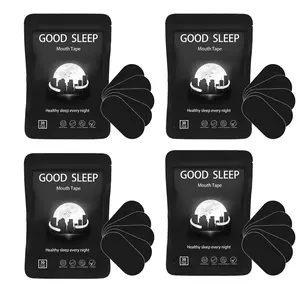 30/60/120 Strips 1/2/4-Month Supply，Hypoallergenic strong adhesive sleep strip， Gentle Ultra breathable Stop Snoring Sleep Tape Sports Accessory Black, sleep aid supply，mouth tape