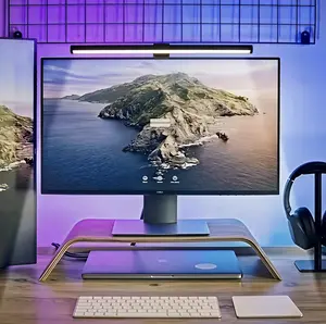 LED Backlit Dual-Sided Monitor Light RGBW Night Light with Ergonomic Touch Control USB Powered Eye Protection for Home Office Gaming Setup summerwins