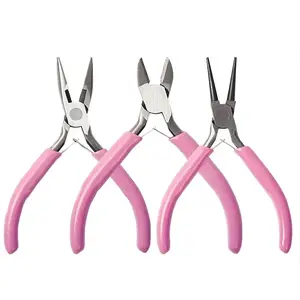 3-Piece Jewelry Multi Function Pliers Set for Jewelry Making Repair Crafts, Needle Round Head Line Knife Tools, Essential Jewelry Making Supplies