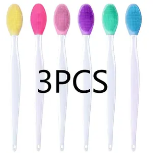 Soft Silicone 2-in-1 Facial Cleansing Brush, Double-sided for Removing Nose Hairs and Blackheads - Textured Design for Deep Cleansing, Unisex Soft Double-sided Exfoliating Cleansing Brush - Formaldehyde-free Skincare Tool, Facial Cleansing Instrument