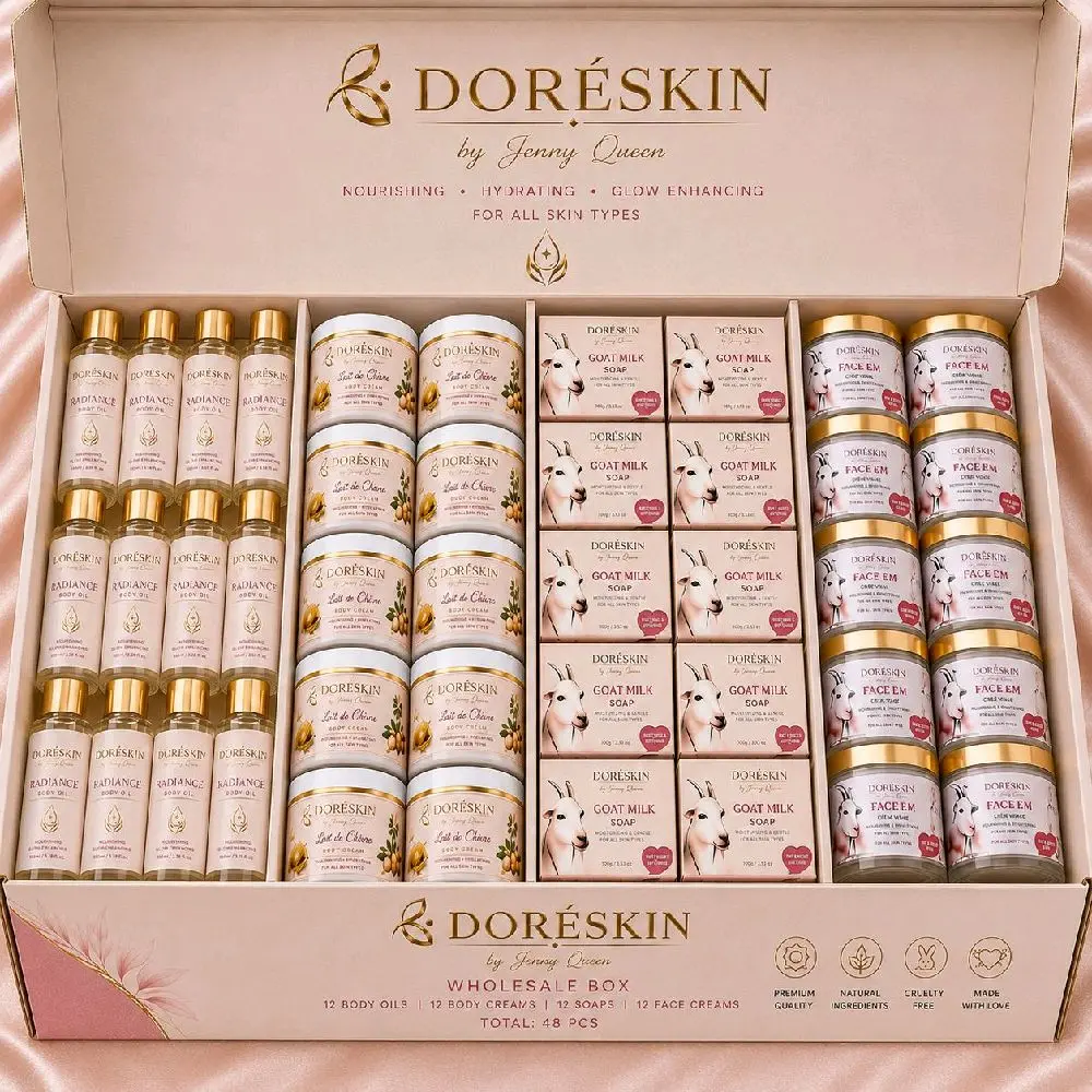 whole sale box  12 soap -12 Body cream- 12 Face cream- 12 Oil (48 pcs)