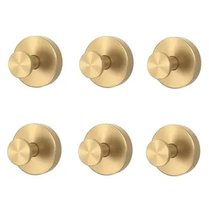 6pcs Vacuum Suction Hooks, Suction Cup Hooks, Washable Reusable Shower & Bathroom Hooks, Damage-Free Glass Wall Towel Hangers, Multifunctional Robe Hook, Wall Mounted Hook