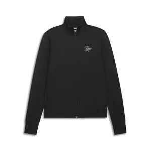 PUMA Womens Essentials Script Logo Jacket Athletic Outerwear Casual - Black