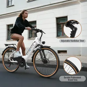 EDIKANI M02 Electric Bike for Adults 1500W Peak 26" Ebike with 48V 9Ah Battery 25Mph Top Speed 65 Miles Range Step Through Design for Commuter