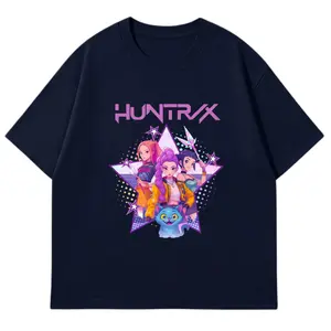 Kpop Huntrix Shirt Demon Hunters Graphic Tee, Kpop Idol Group T-Shirt, Vintage Y2K Style Streetwear Top, Demon Hunter Merch, Unisex Outfit for Fans, Trendy Gift for Huntrix Lovers, Birthday Gift Fabric Check Love