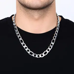 Dainty Electroplated 925 Sterling Silver 2MM/4MM/6MM/8MM/12MM Chain Necklace 16-30 Inch for Man Women Fashion Jewelry High End Necklace- Hypoallergenicautumn rapper chaincuban link chain