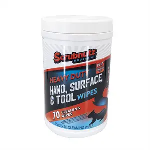 Scrubnutz Industrial Heavy Duty Hand, Surface And Tool Wipes – 70 Wipes