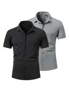 2-Pack Men’s Summer Short Sleeve Shirts – Loose Fit, Versatile Base Layer Tops