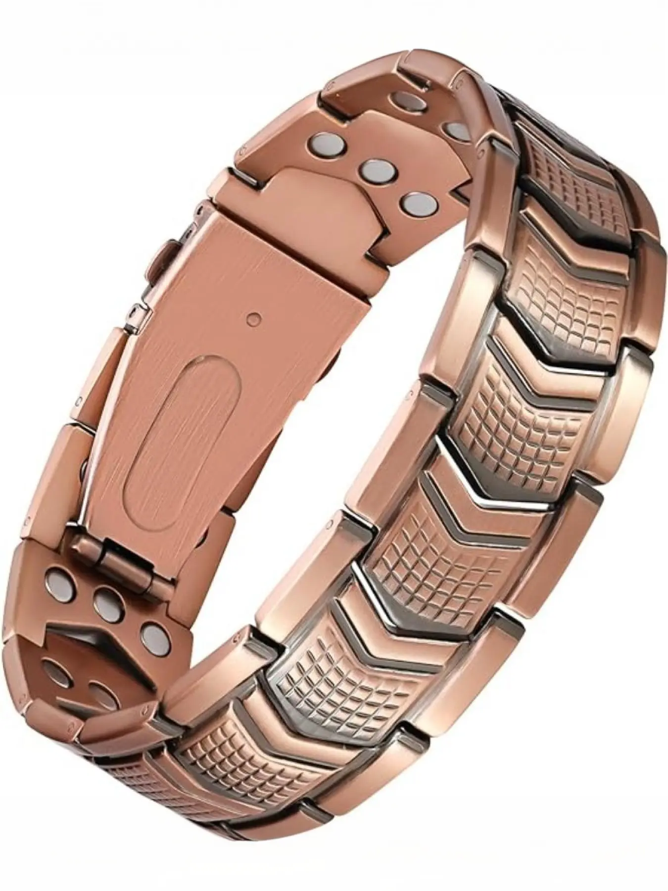Unisex magnetic bracelet with a high-quality folding clasp, Adjustable cuff bracelet, featuring a casual and simple design, made of alloy, suitable for all seasons, and a great Father's Day gift, Adjustable Bracelets