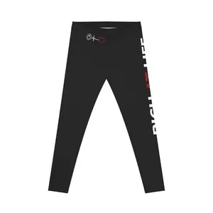 Rich at Life Co. Women's Black Leggings with Signature Design