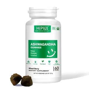 HiPlus Ashwagandha Gummies – Because Life’s Too Short to Stress Over Emails Mood & Focus Boost | Vegan, Non-GMO | USA Made Gummies