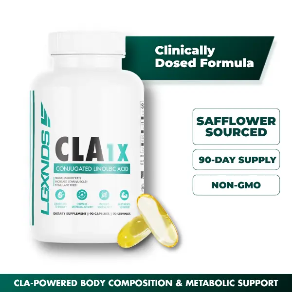 LGXNDS CLA-1X Metabolic and Body Composition Support Capsules | CLA from Safflower Oil | Stim Free Lean Mass Formula | Non-GMO and Lab Tested