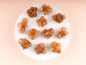 Mini Argonite Star Cluster 0.75-1.5", Natural Raw Healing Crystals for Grounding, Protection, Meditation, Crystal Decor, Chakra Healing