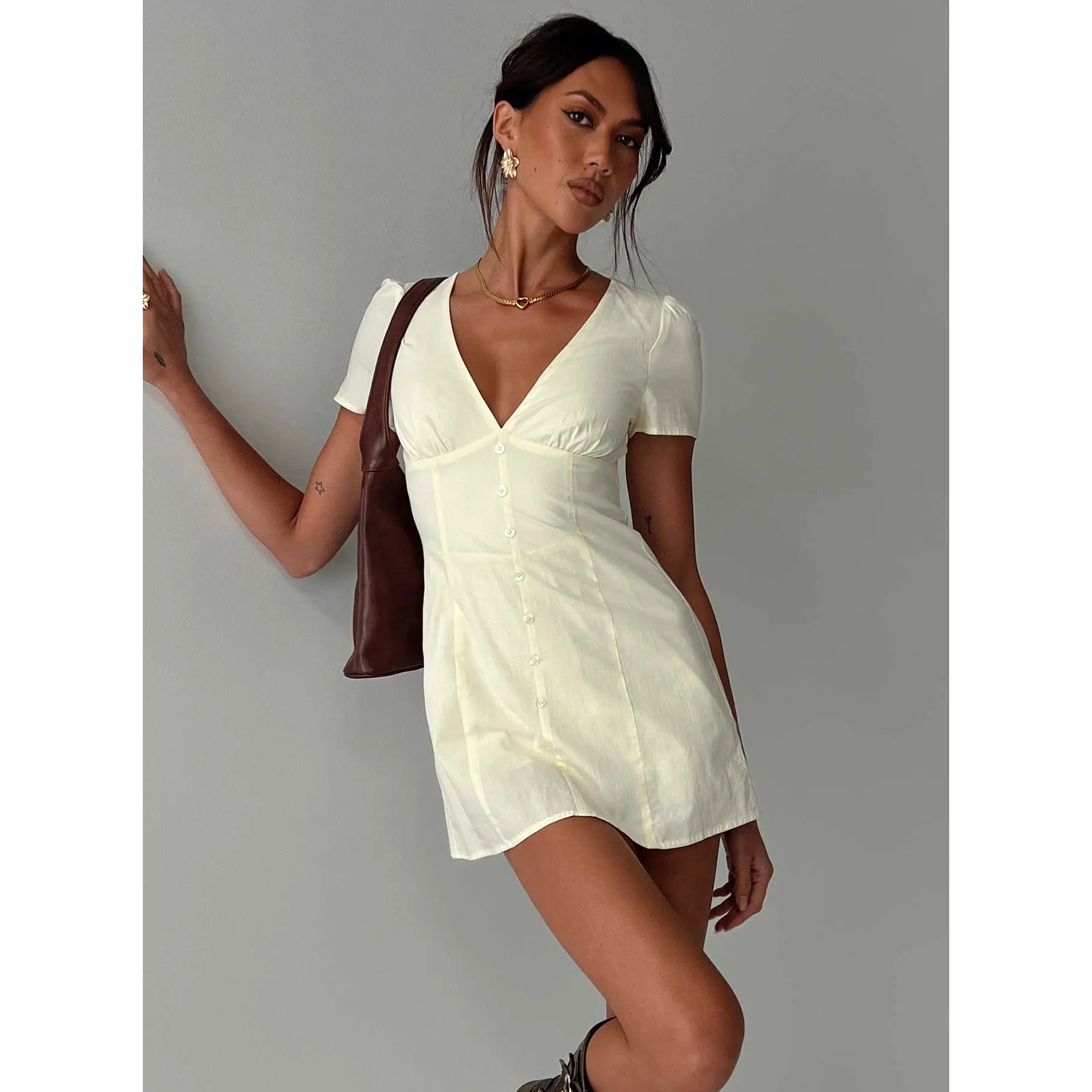 Loveliness Romper Lemon