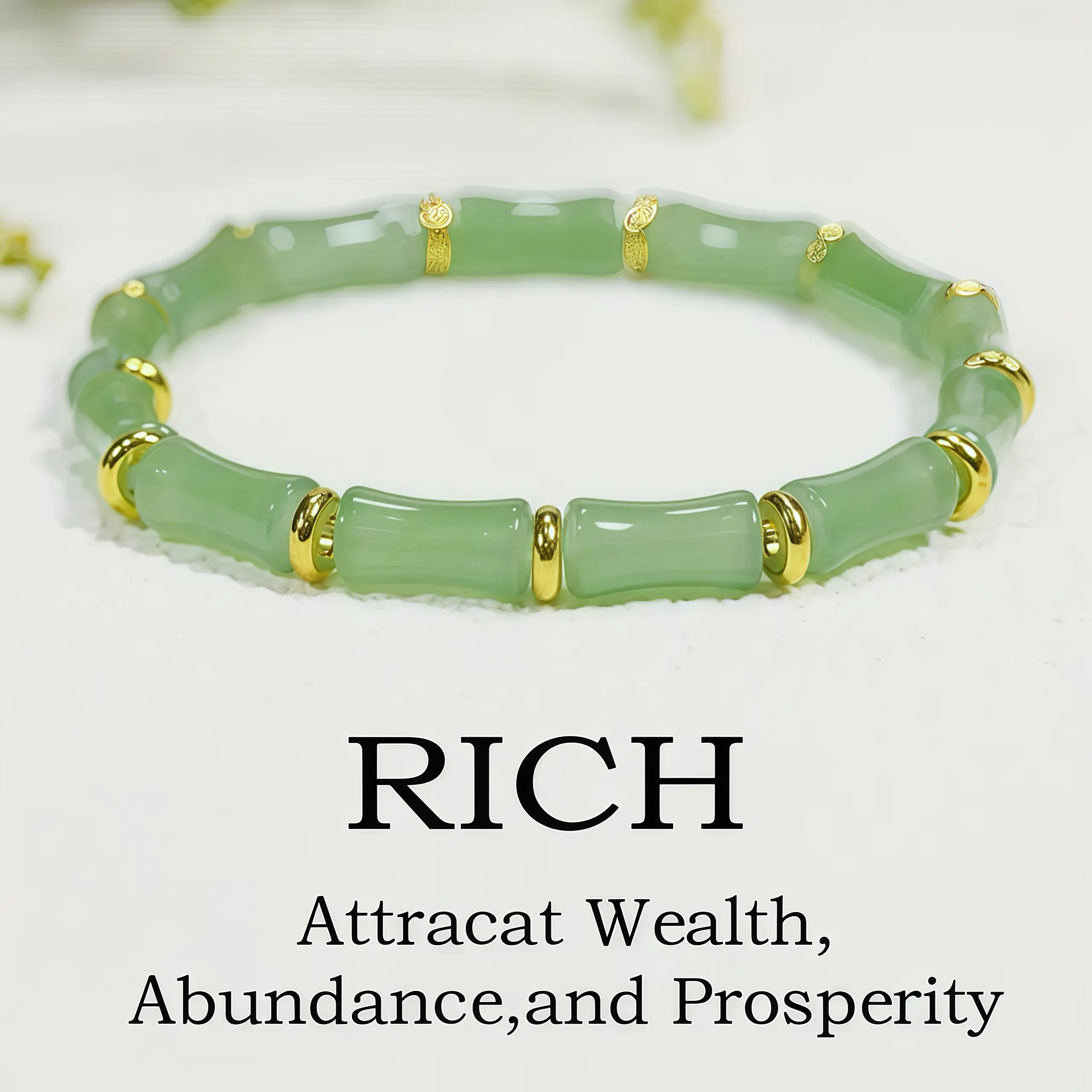 Virelyn B Money Bracelets for Women, Good Luck Feng Shui Lucky Wealth Bracelet, Jade Crystal Bracelet Chinese Jewelry Gifts