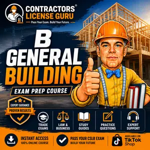 The Most complete B General Building contractors license Study kit available!