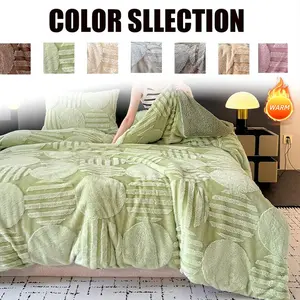 Fashion Circle Artificial Rabbit Fur Blanket, Soft Skin-Friendly, Anti-Pilling, Multi-Color, for Living Room, Bedroom, Office, Warm Blanket