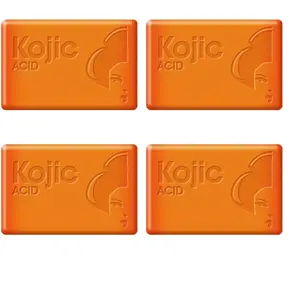 4pcs Roushun Kojic Acid Brightening Soap, Deep Cleaning Cleansing Bathing Bar, Moisturizing Hydrating Fresh Scent, Recyclable Single Item, No Allergens, Not Flammable Body Care, Kojic Acid Soaps