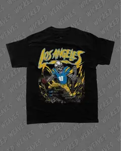 LA Football Shirt, Unisex T-Shirt, Skeleton Tee, Football Fan Apparel, Chargers Graphic Tee, Sports Gift For Adults and Youth
