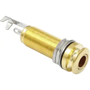 1/4"(6.35mm) Guitar End Pin Output Jack,  Metal Threaded Stereo Output Jack Socket for Electric Guitar Bass