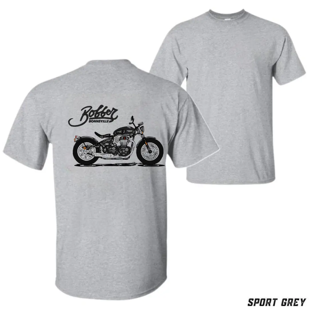Bobber Bonneville Motorcycle Graphic Tee – Retro Custom Motorbike Design, Gift for Classic Biker Fans