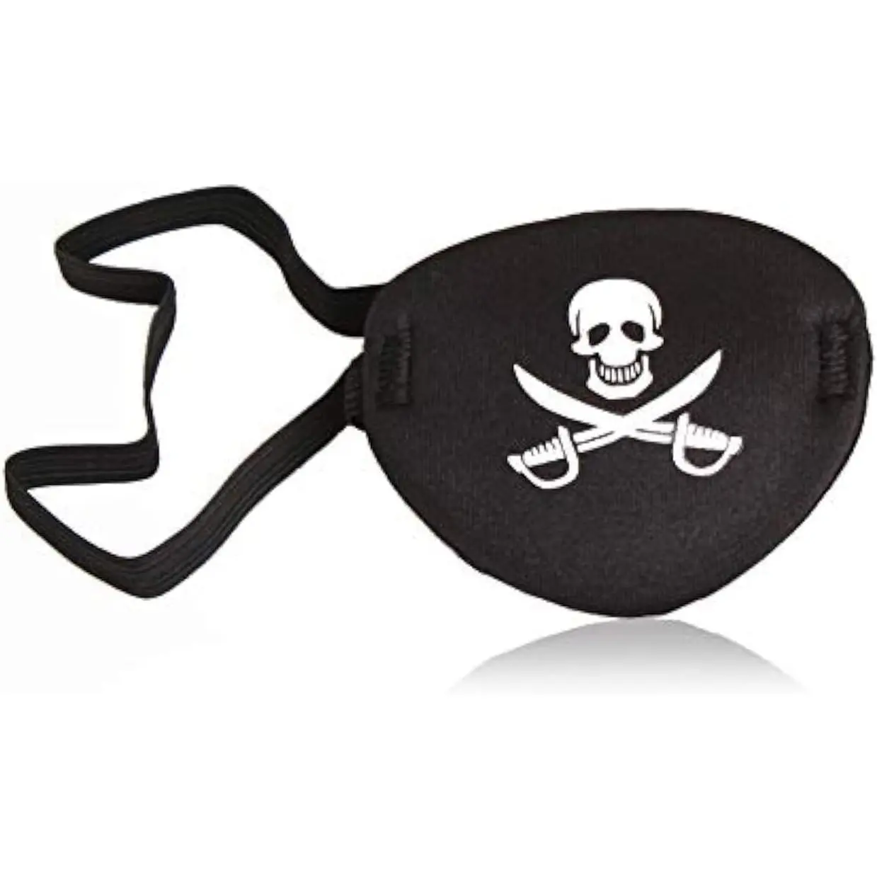 Pirate Eye Patch for Kids & Adults, Adjustable Halloween Costume Eyepatch, Skull & Crossbones Design for Pirate Costumes, Halloween Parties and Dress-Up