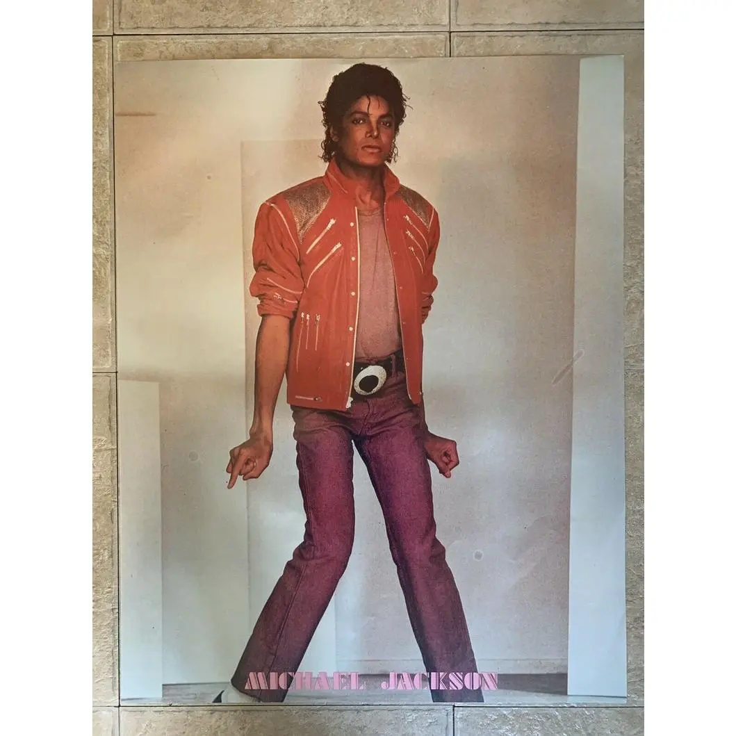 Vintage 80s Original Michael Jackson Jacket Beat It Promo Poster