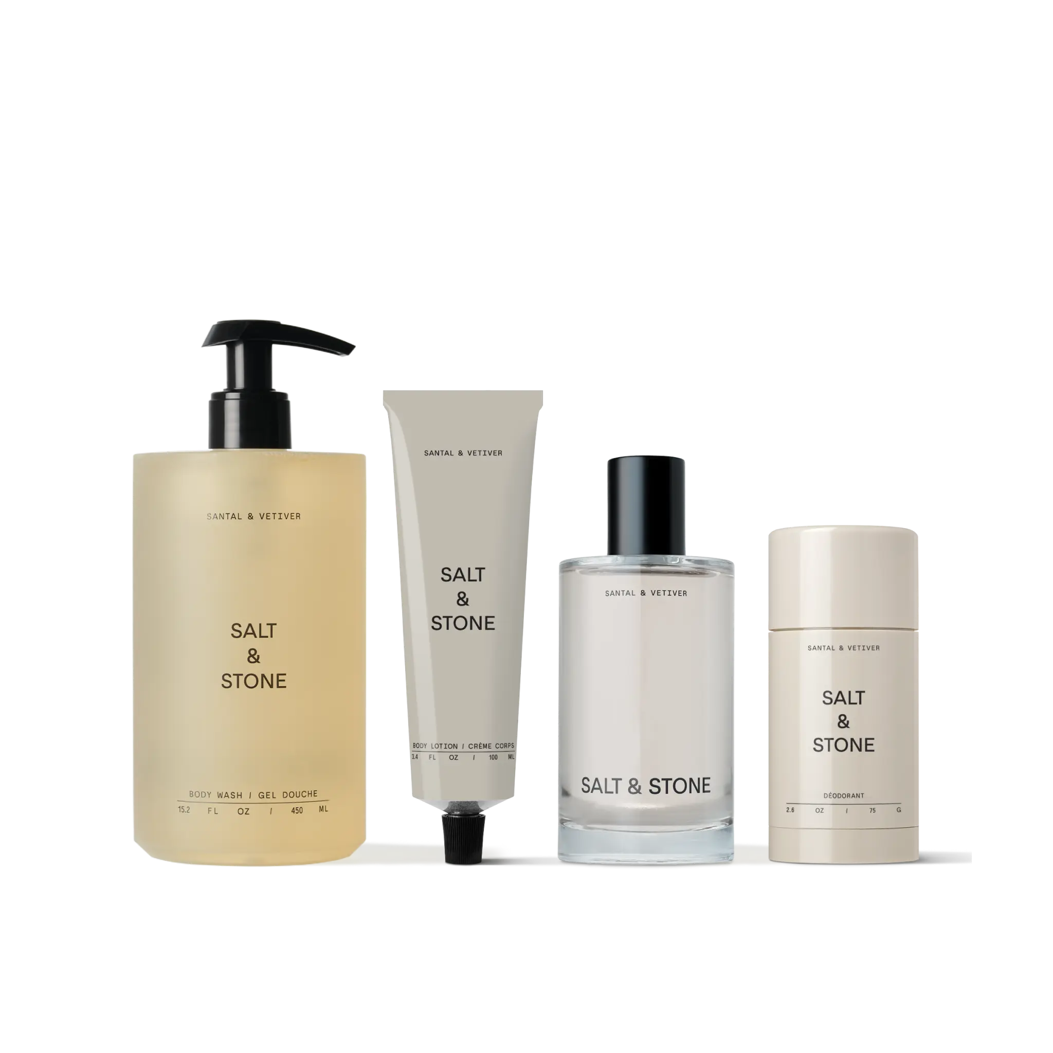 Salt & Stone Body Care Ritual Set - Complete Body Care Routine - Body Wash, Lotion, Mist, and Deodorant