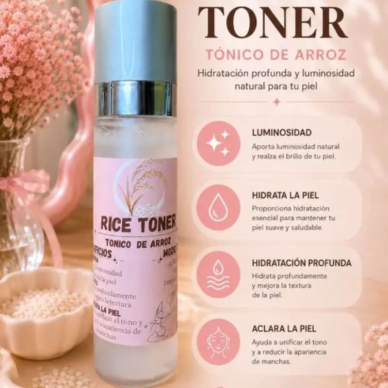 Rice Toner - Single Item, Evens Skin Tone, Deeply Hydrates for Improved Skin Appearance
