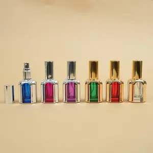 0.34oz/10ML Colorful Perfume Spray Bottle, Reusable Travel Perfume Dispenser, Empty Sample Container, Liquid Cosmetics Home Decor, Makeup Container