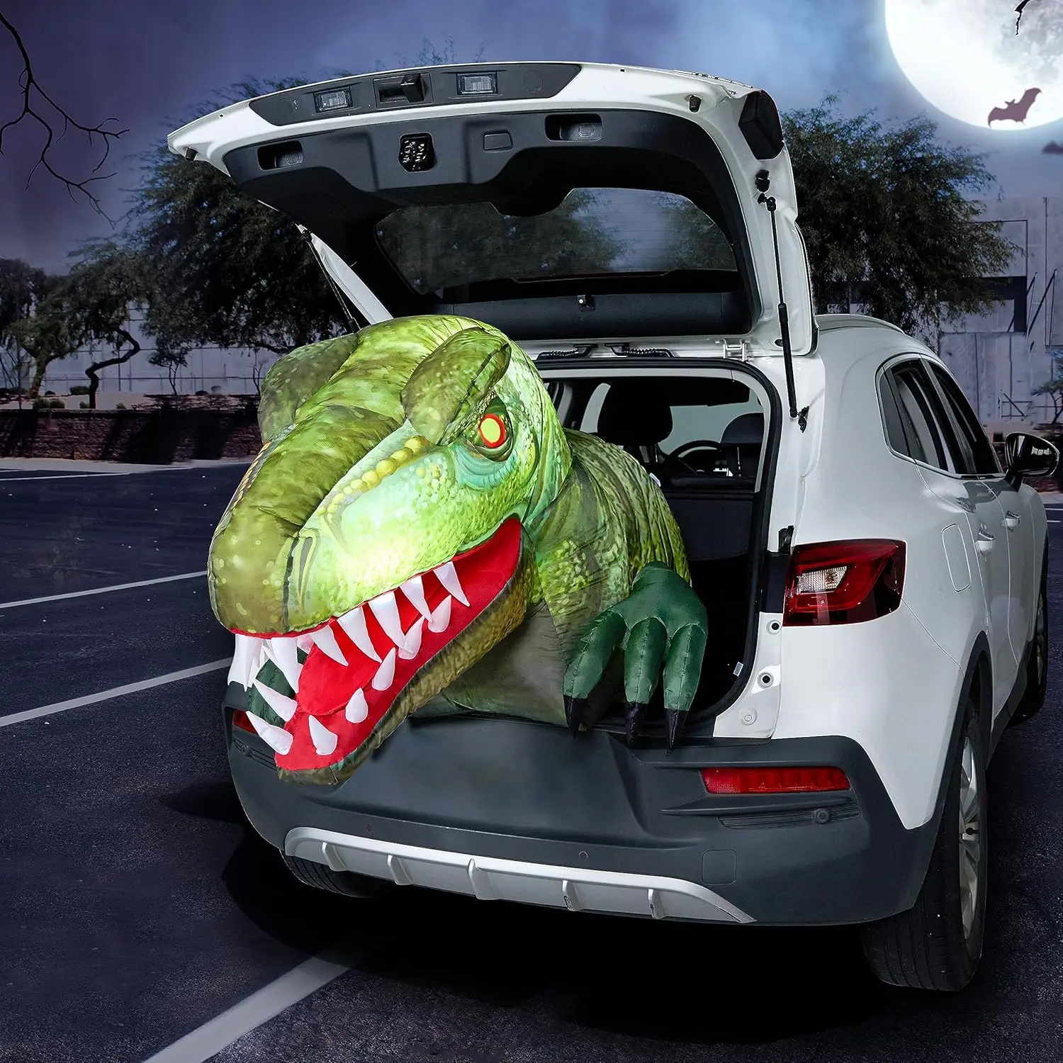 Halloween Inflatable Animated Dinosaur Trunk Or Treat Car Decor with Built-in LEDs Blow Up for Halloween Outdoor Yard Garden Lawn Party Decoration / Octopus Inflatable Trunk or Treat