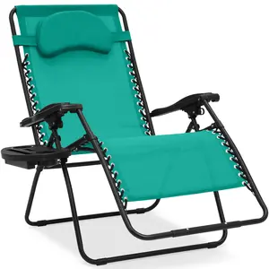 Best Choice Products Oversized Zero Gravity Chair, Folding Outdoor Patio Recliner w/ Cup Holder