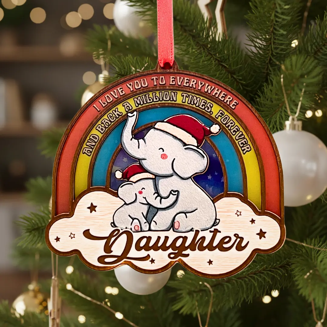 Daughter Ornament 2025, Daughter Christmas Ornament from Mom Dad, Mother Daughters Ornaments, Christmas Tree Hanging Decoration for Daughters, Xmas Gift Keepsake, Home Decor