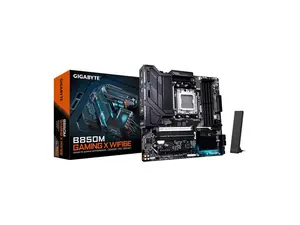 GIGABYTE B850M GAMING X WIFI6E AMD AM5 LGA 1718 Motherboard, mATX, DDR5, 2x M.2, PCIe 5.0, USB-C, WIFI6E, 2.5GbE LAN, EZ-Latch, 5-Year Warranty