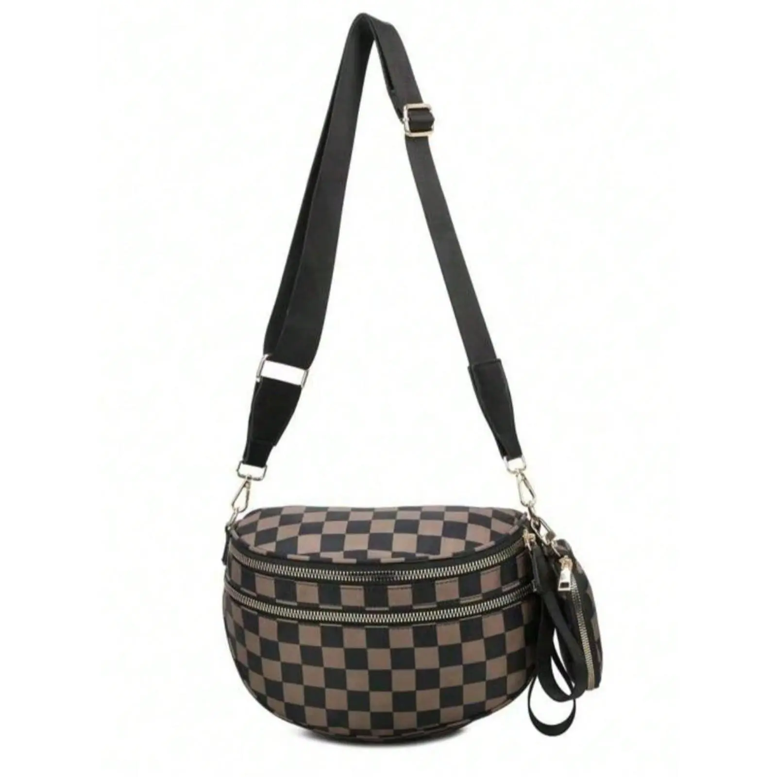 Fashion Plaid Pattern (pink plaid)  Shoulder Bag With Coin Purse,  Mini bag accessories, Versatile Lightweight Crossbody Bag with Ajustable Breit Strap for Women, Large Capacity Handbag