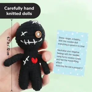 Hot Selling Handmade Crocheted Ghost Face Dolls with Cute Decorations and Fashionable and Innovative Pendants
