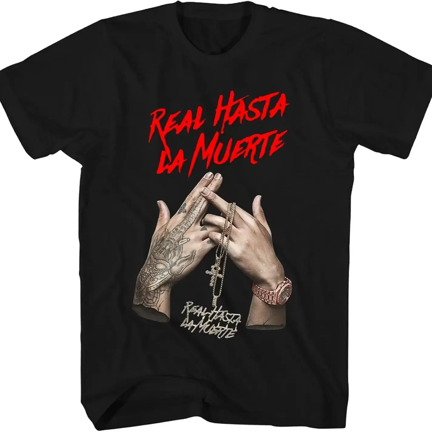 Real Hasta La Muerte Shirt Funny Graphic Casual Short Sleeve  T-Shirt