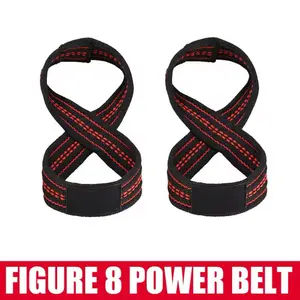 Figure 8 Weight Lifting Straps for DeadLift with Wrist Support
