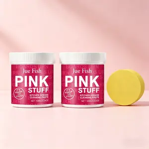 2-Pack Kitchen Degreaser Cleaning Paste (100g*2+Sponge), Gentle Multi-Functional Cleaner, Remove Heavy Grease In The Kitchen,Removes Stubborn Grease, Easy Kitchen Cleanup