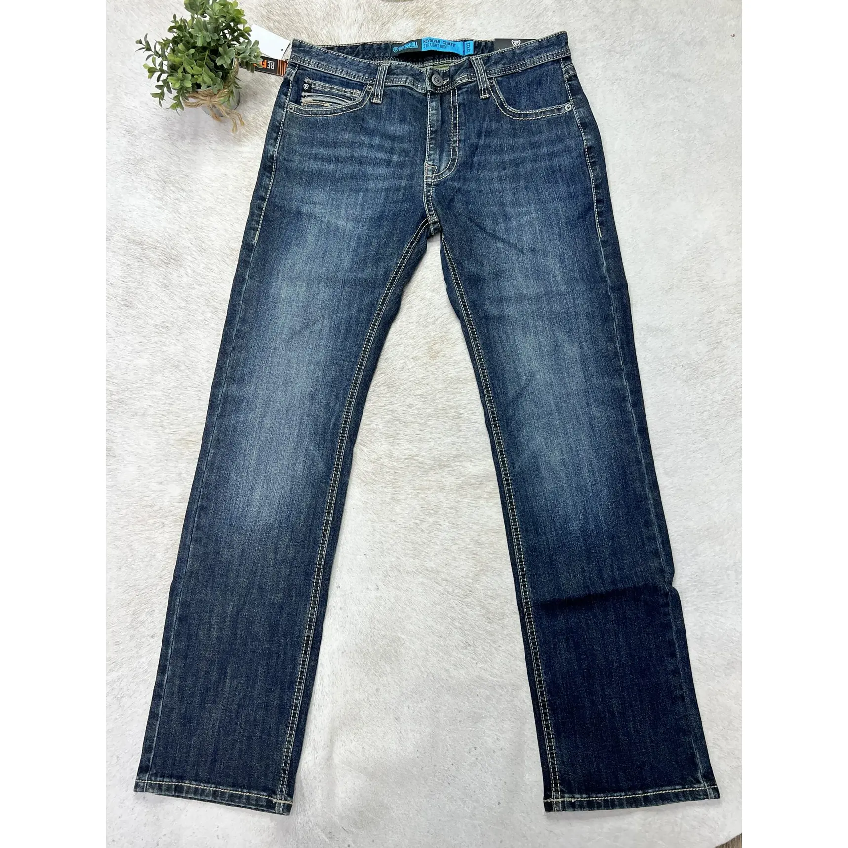 Rock & Roll Dark Vintage Straight Pleather EMB