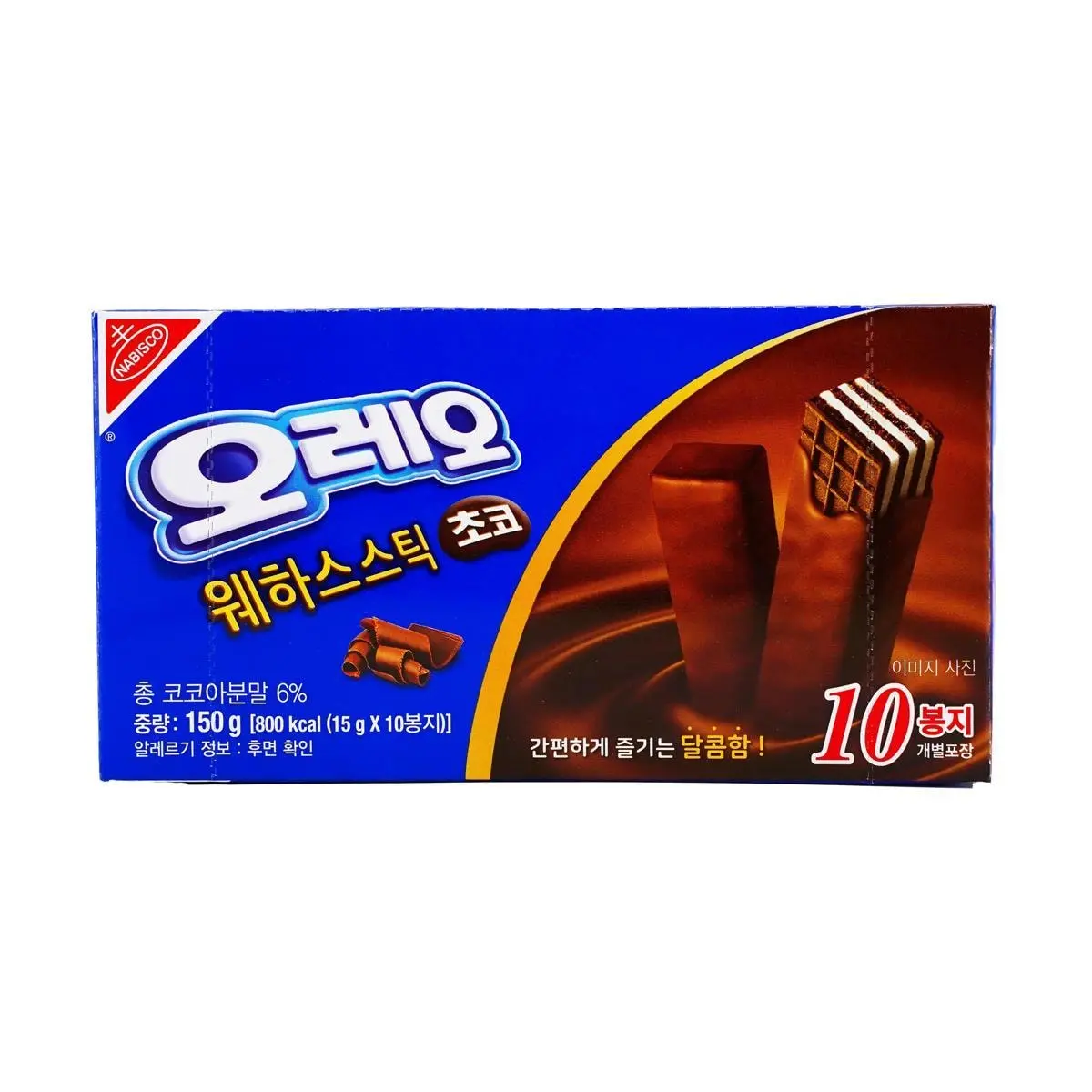 Korean Oreo Chocolate Coated Wafer Sticks 150g - Authentic Korean Snack